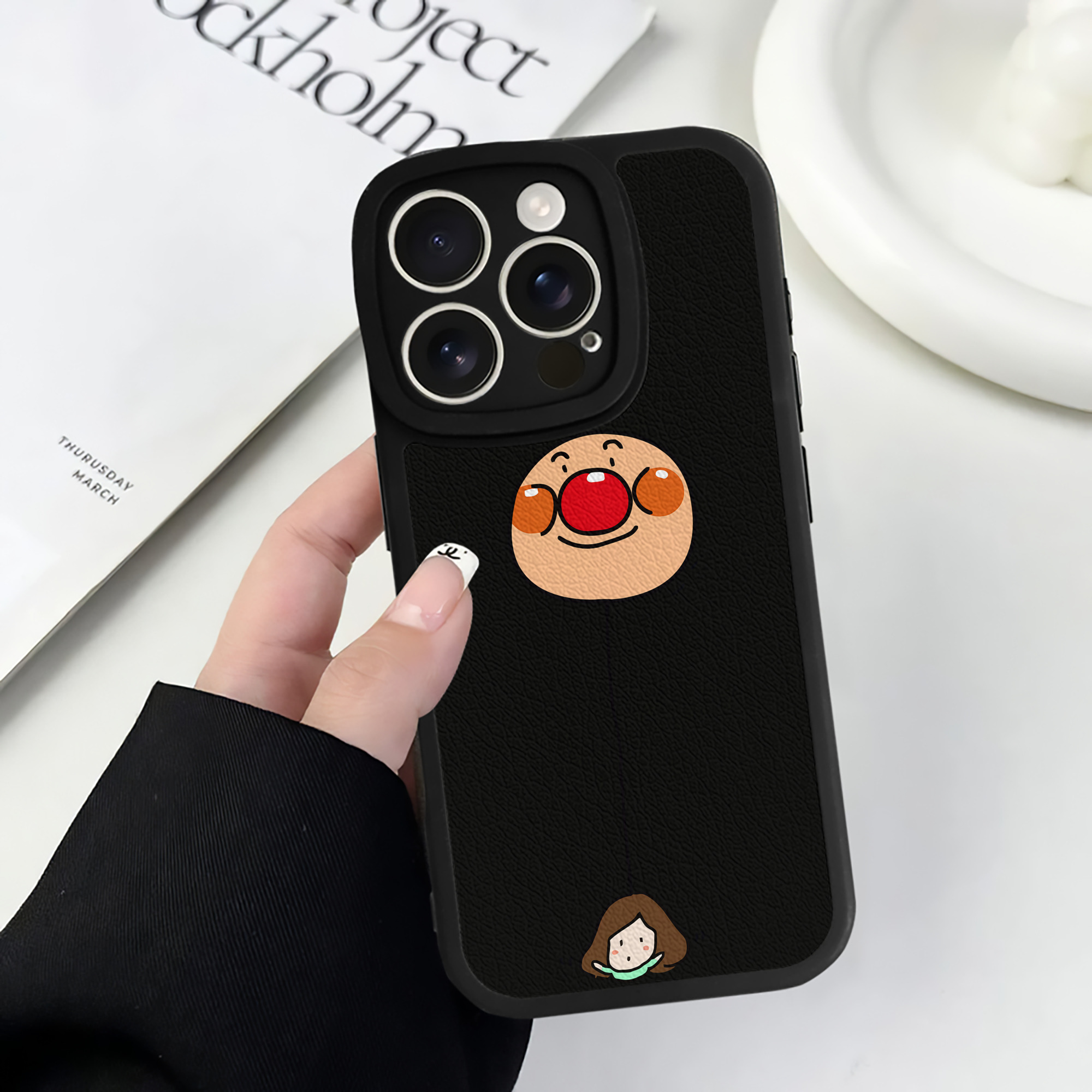（画像用） アンパンマン Anpanman 【iPhone 16シリーズ対応】シリコンスマホケース（レザー調） 材質：シリコン